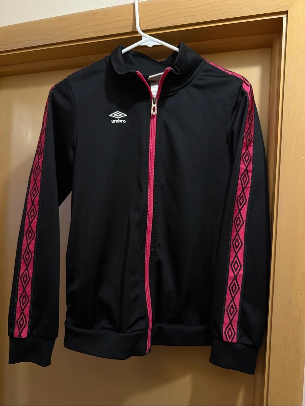 Umbro Girls' Black & Pink Track Jacket